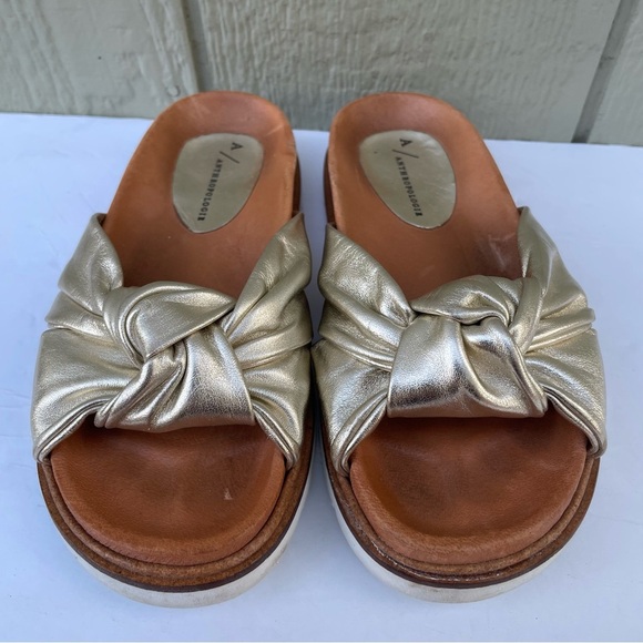 Anthropologie slippers Golden Strap Women's size 36 Made in Spain,Summery,Beach - Picture 6 of 14